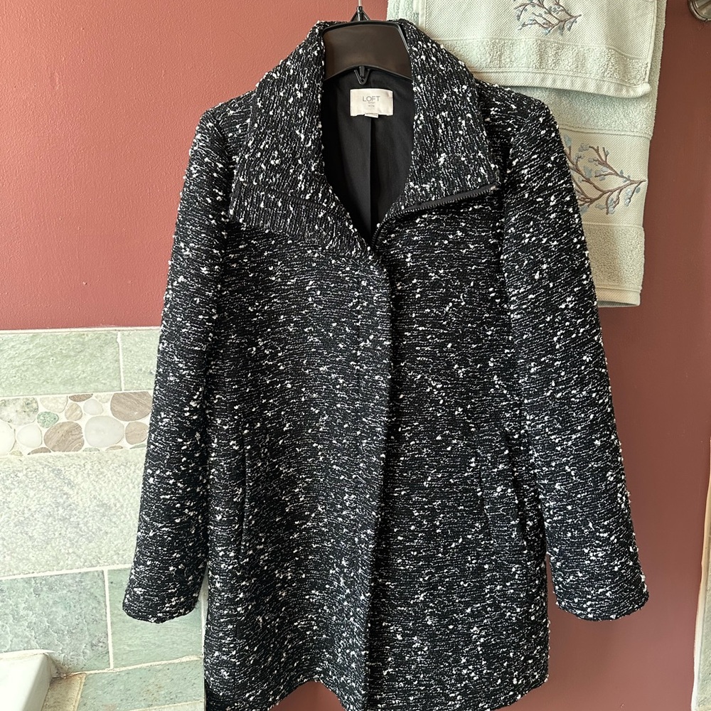 Loft Black and White Women's Coat